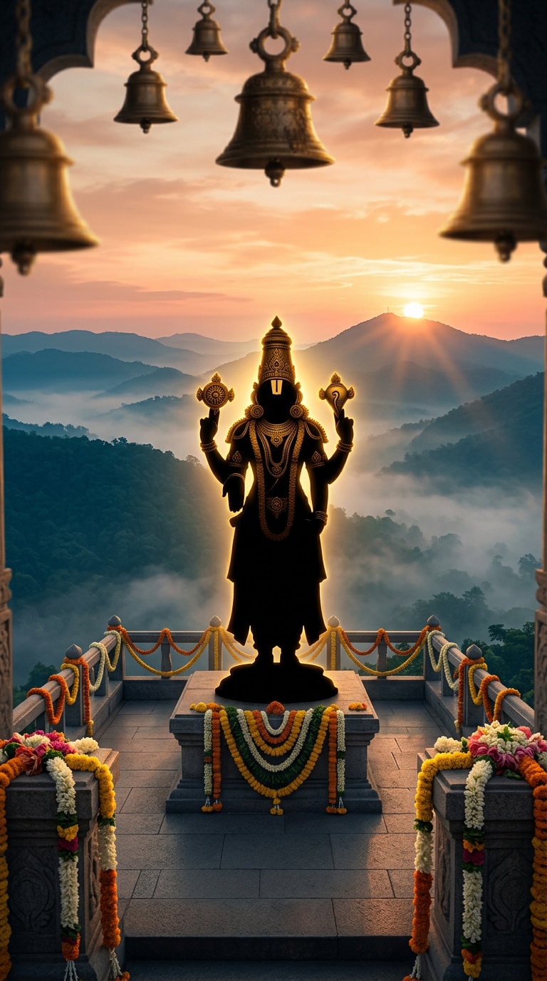 Tirumala Hills Sunrise Wallpaper Prompt