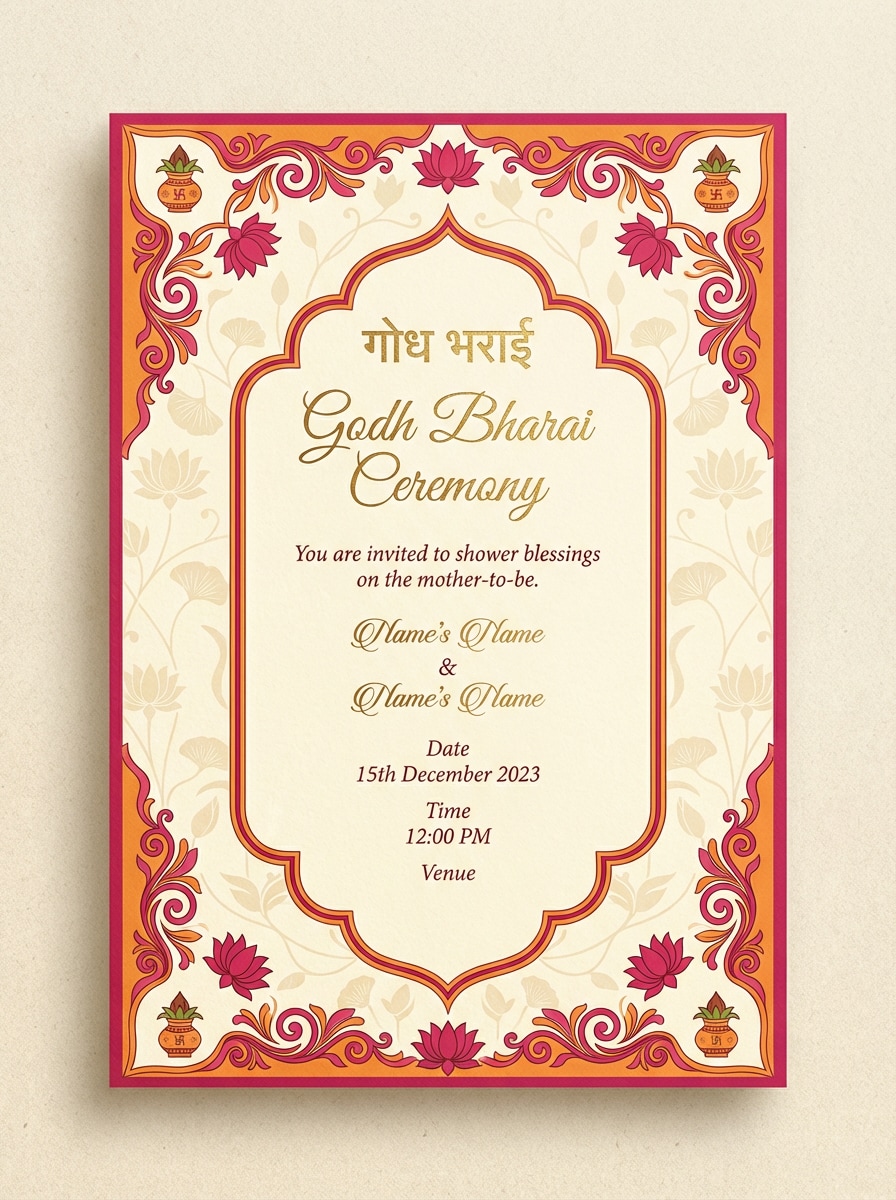 Lotus and Kalash Ceremony Theme