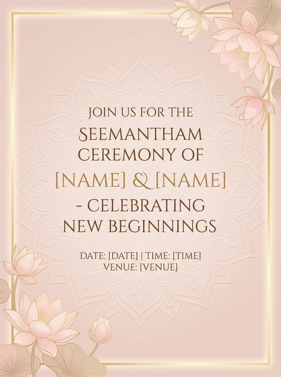 Lotus Pastel Invitation