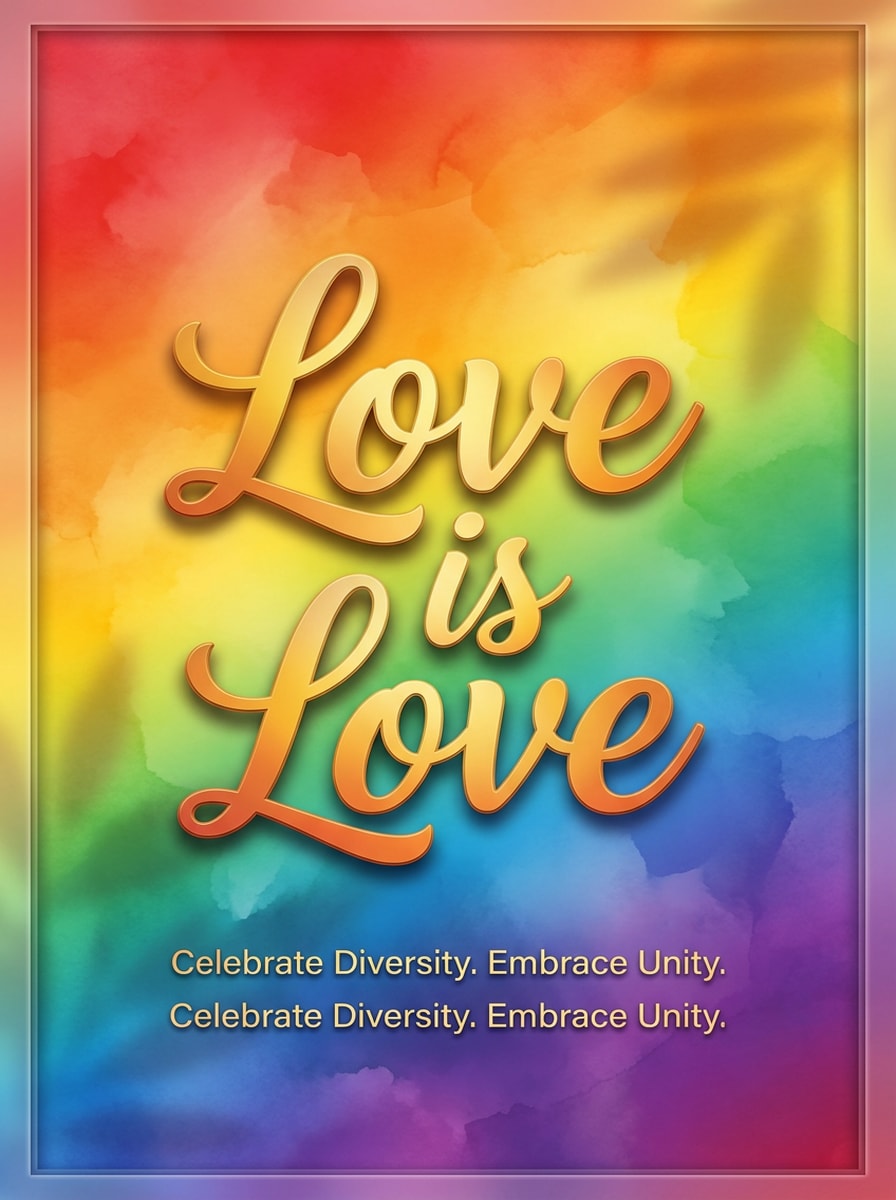 Love Is Love Quote Poster