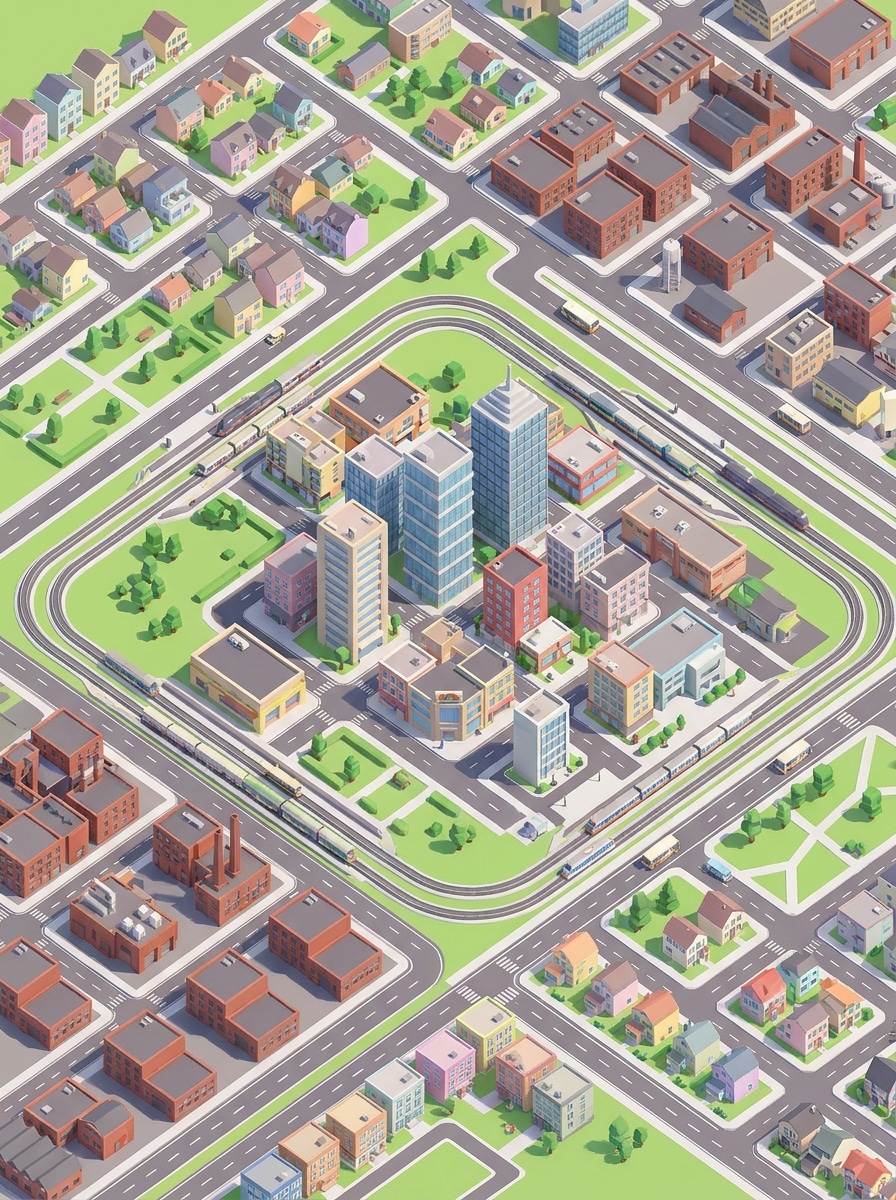 Low-Poly Sim City Style
