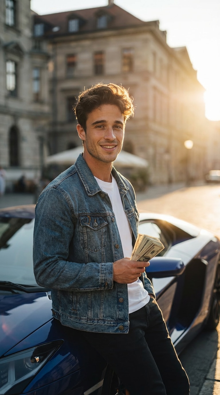 Money and Luxury Car Scene