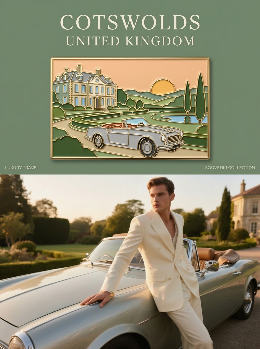 Luxury travel poster created from a vacation photo