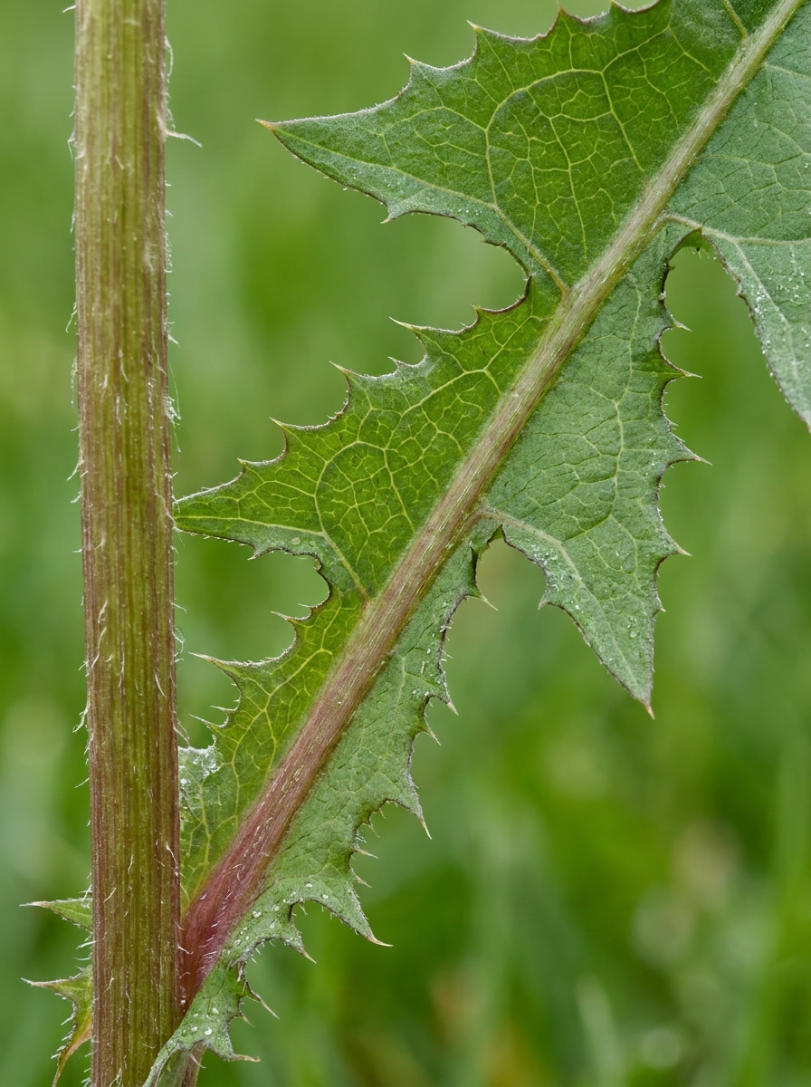 Macro Leaf and Stem Detail