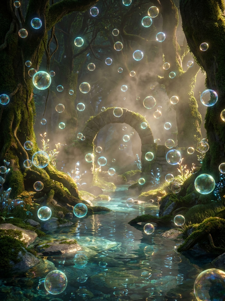 Magical Floating Bubbles