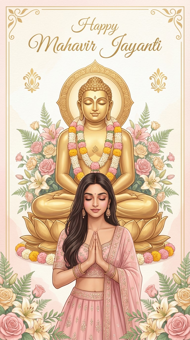 Mahavir Jayanti Devotional Image