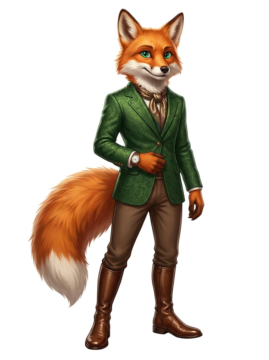 AI Male Fox Furry Character