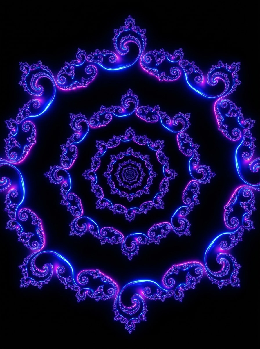 Mandelbrot Neon Zoom