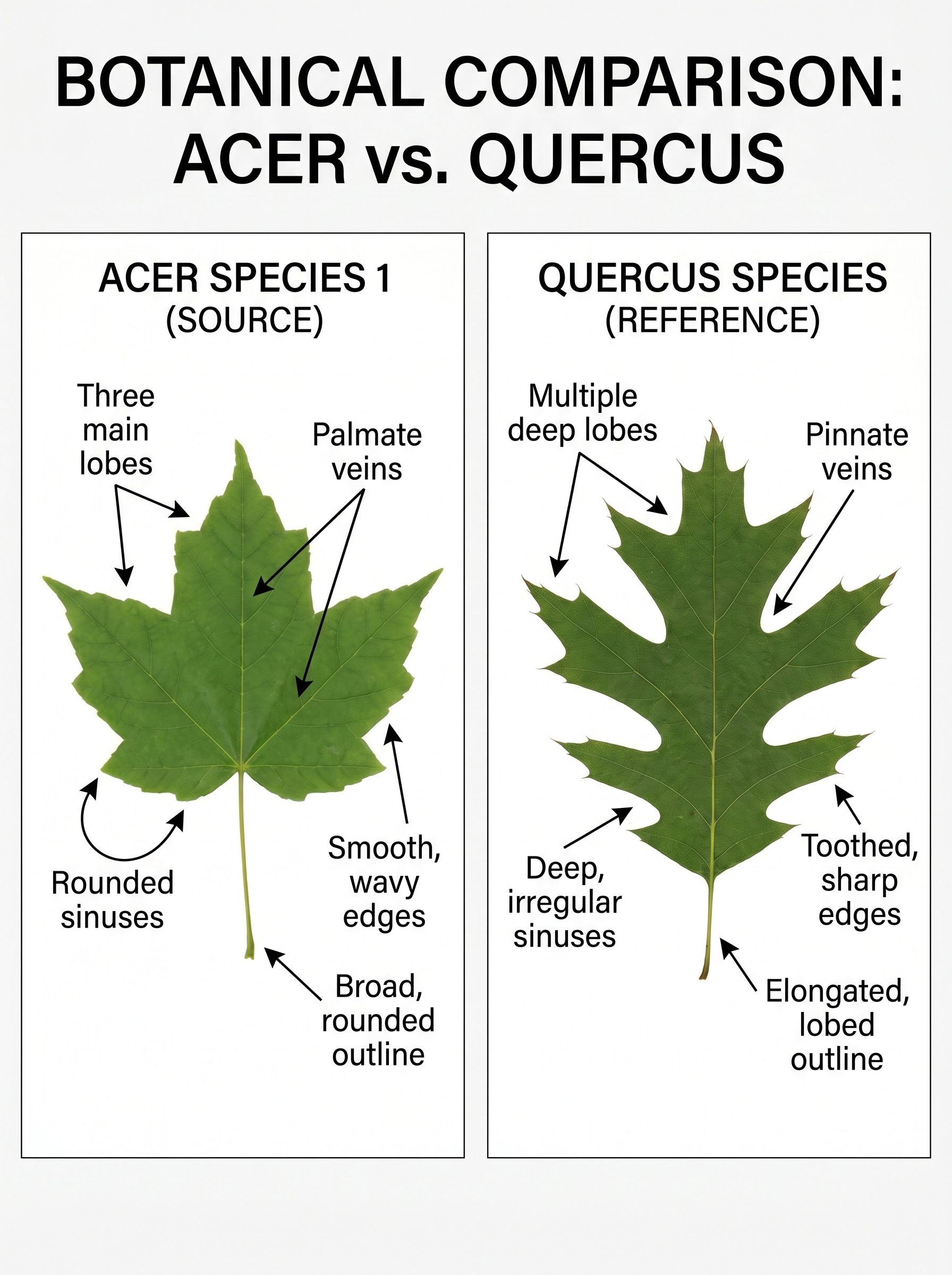Maple vs Sycamore Leaf Match