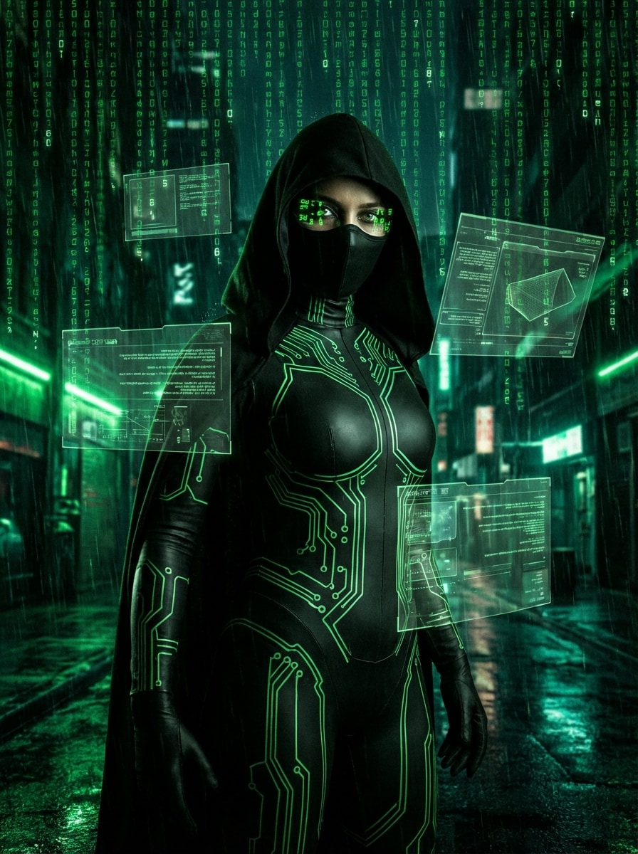 AI superhero generator matrix style