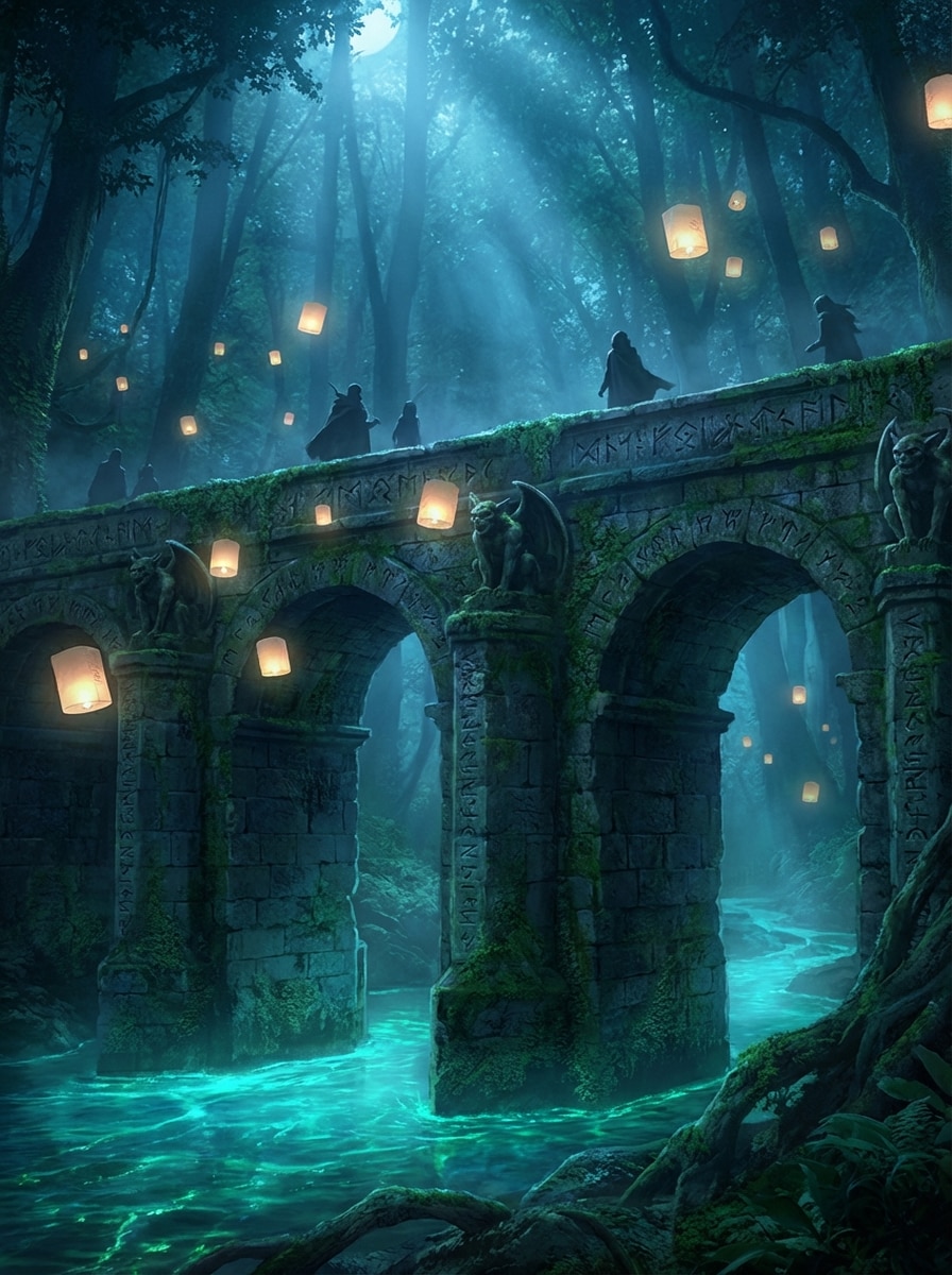 Medieval Stone Fantasy Bridge
