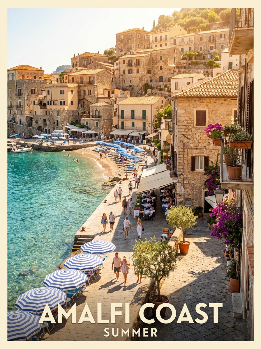 Mediterranean Beach Town