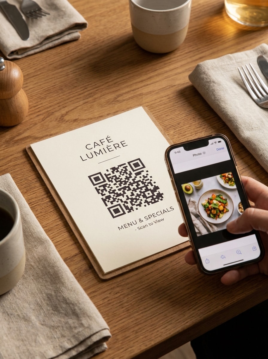 Menu and Table Display QR