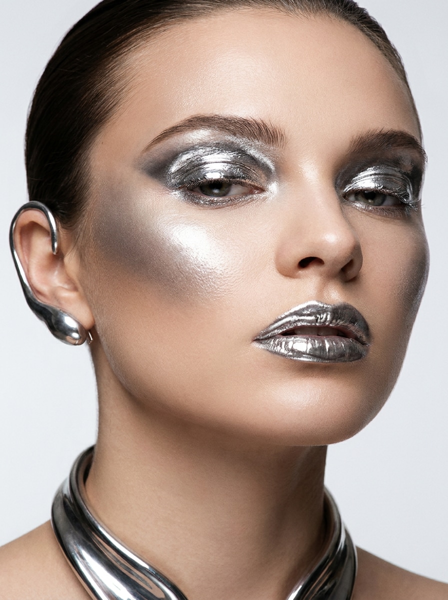 Metallic Makeup Editorial