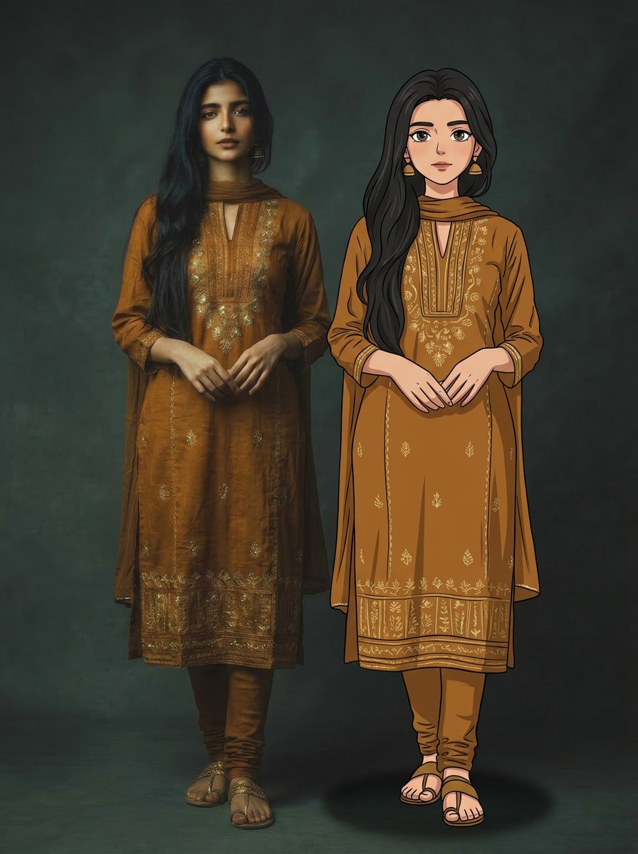 Exact Mirror Pose Mini Me Mini Me AI Avatar Prompt