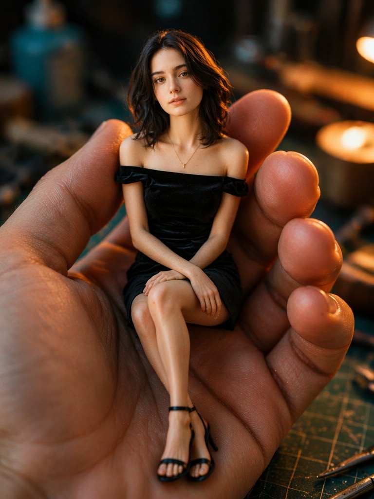 Hyper Realistic AI Figurine Portrait miniature AI photo editing prompt