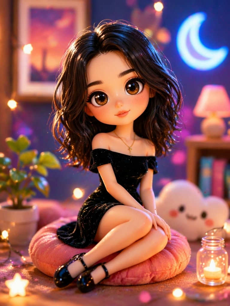 Cartoon Miniature Doll Look miniature AI photo editing prompt