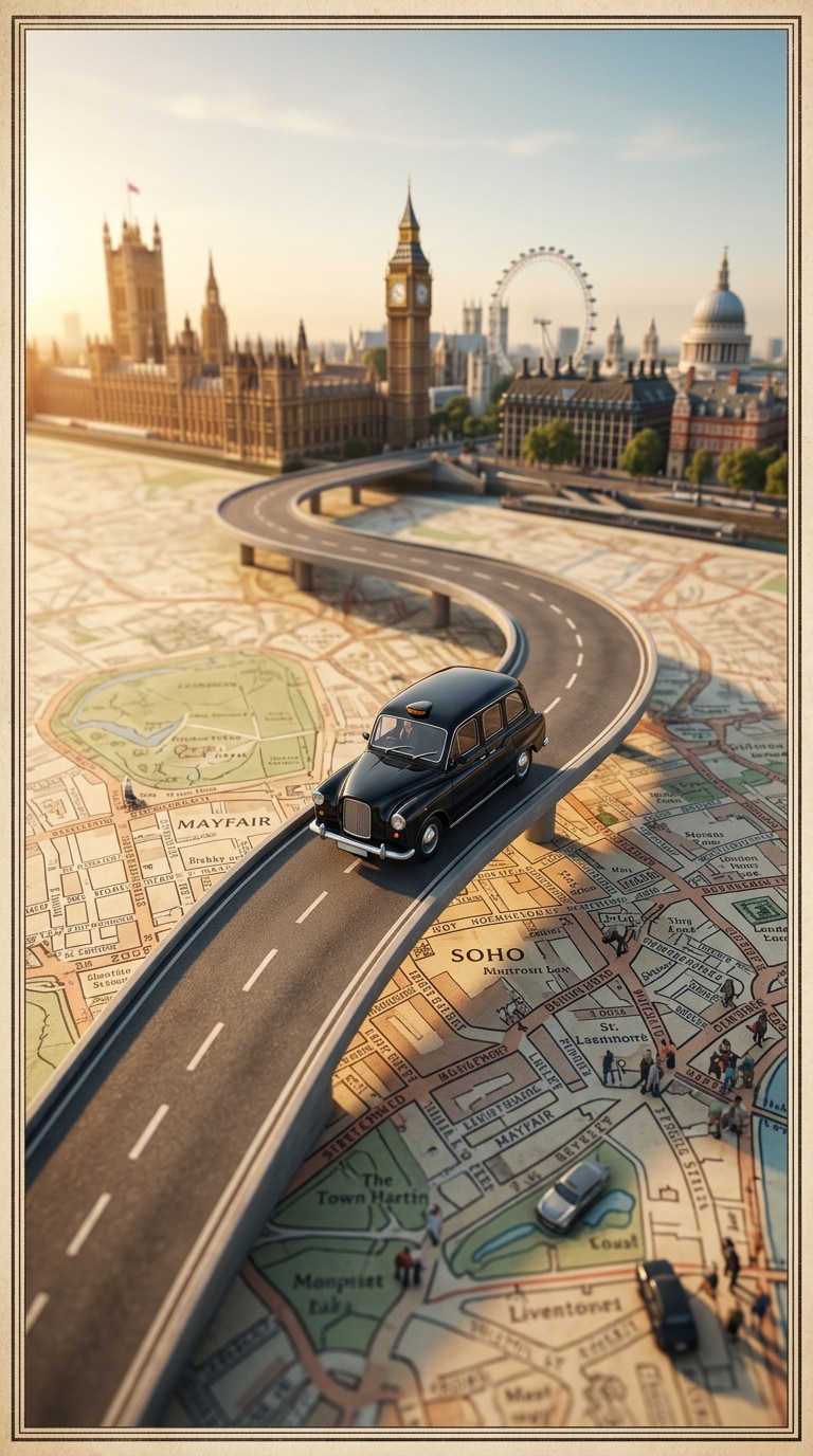 Miniature city map travel poster AI prompt Paris example