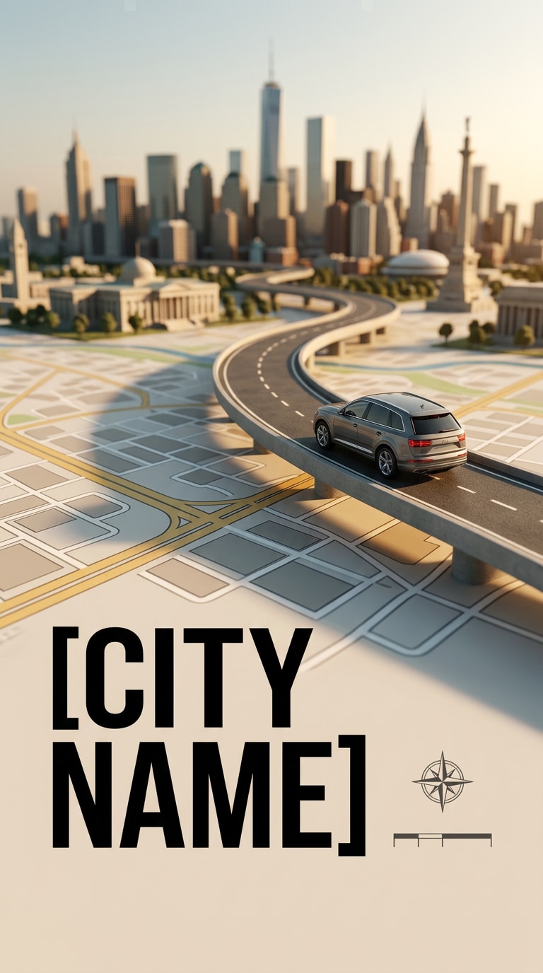 Map texture travel poster prompt