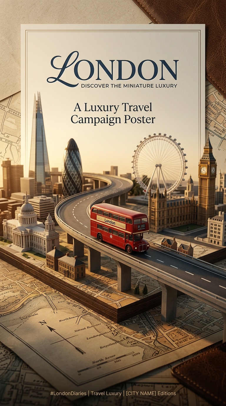 Luxury travel campaign poster AI prompt