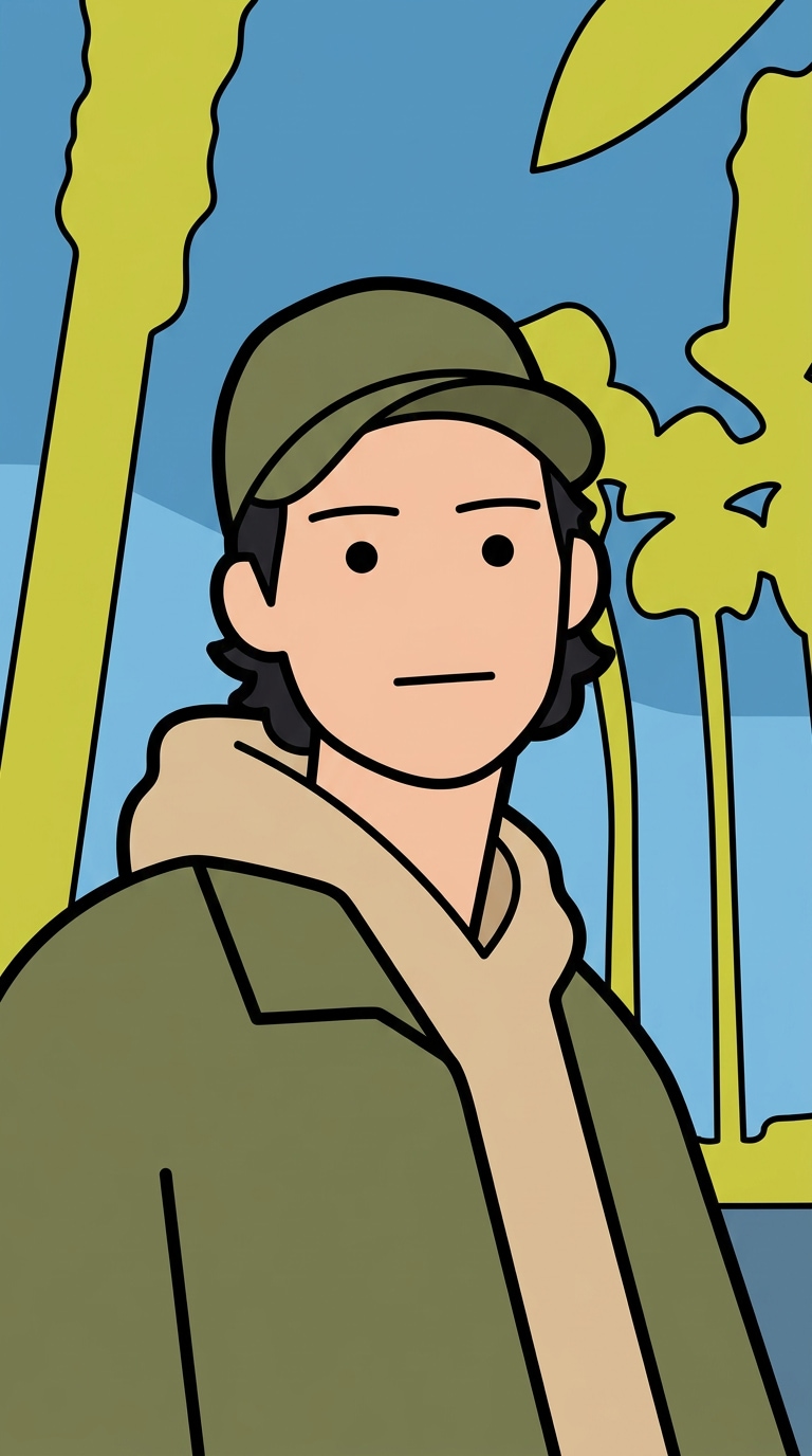 Japanese AI prompt for flat illustration