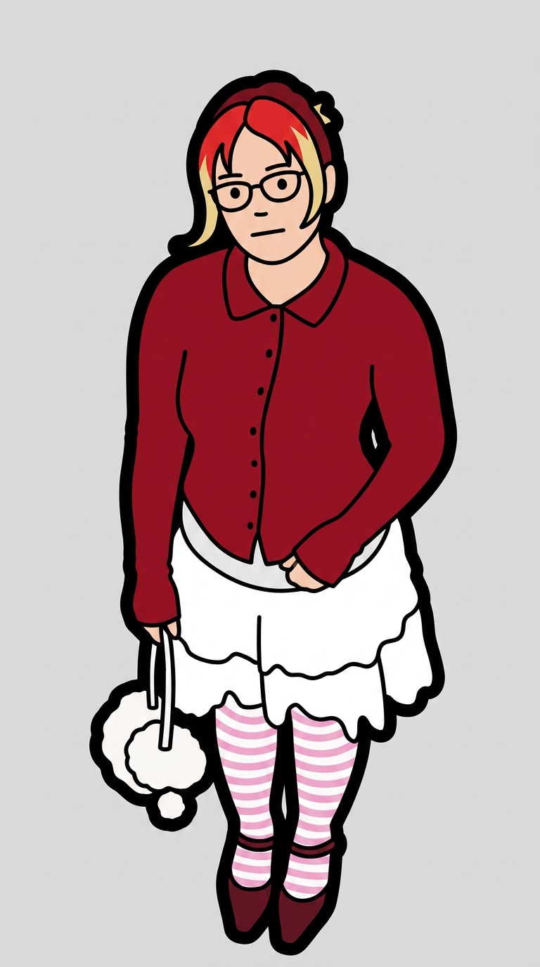 Japanese flat vector portrait prompt