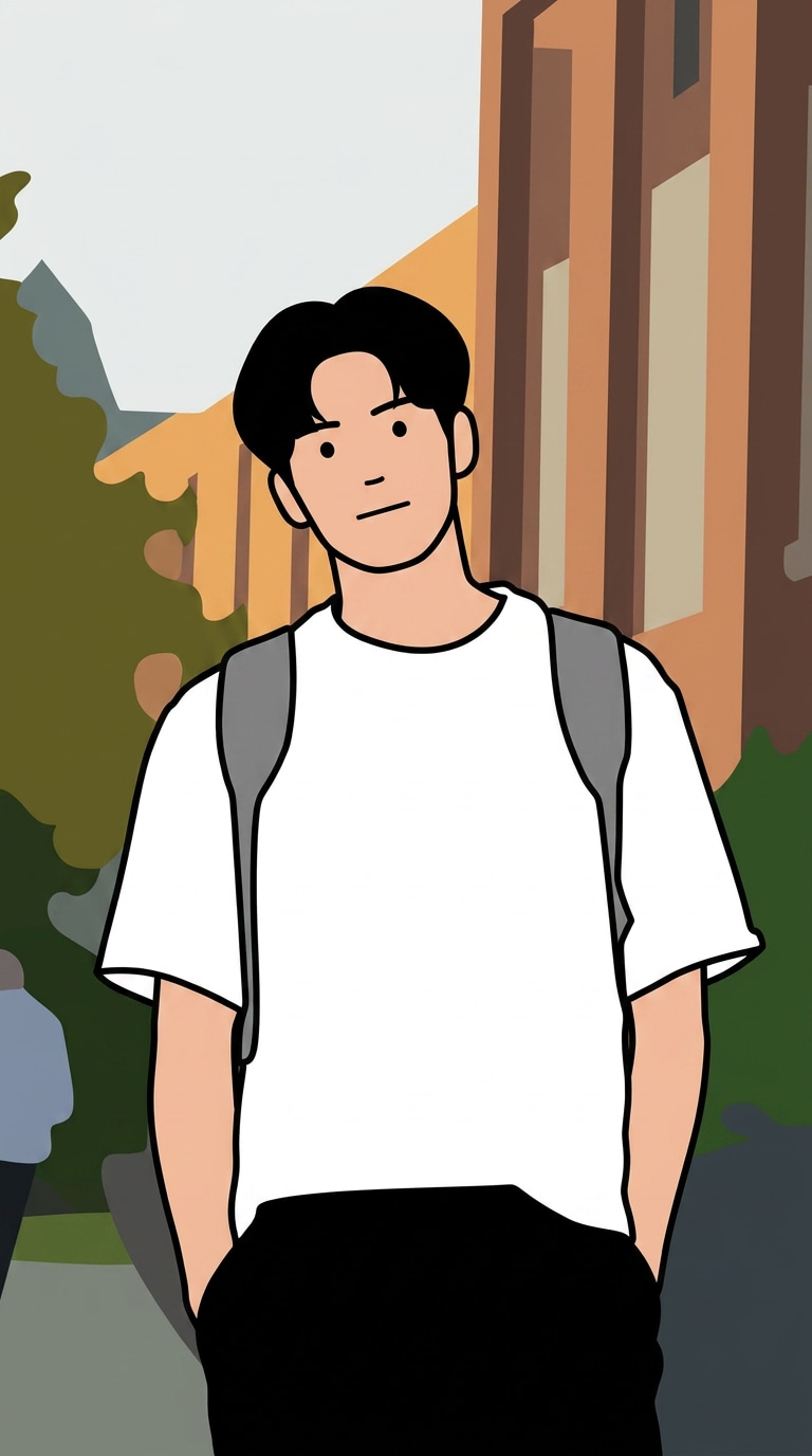 Flat color bust portrait prompt
