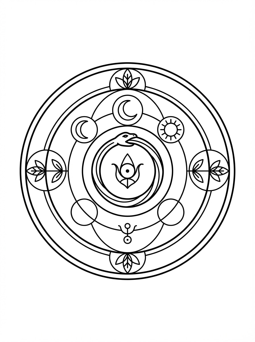 Minimal Black Ink Creation Sigil