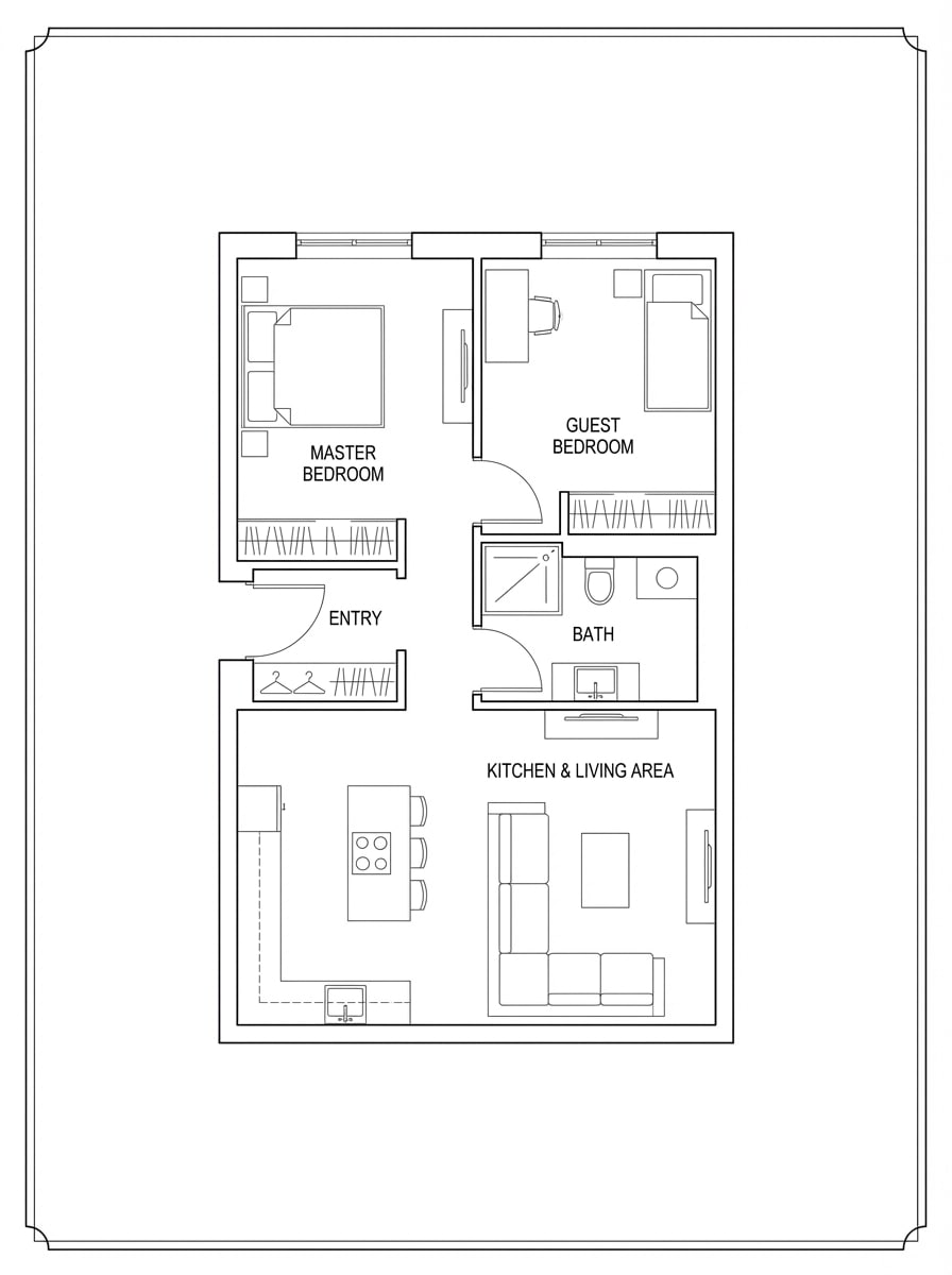 Minimal Black and White Plan