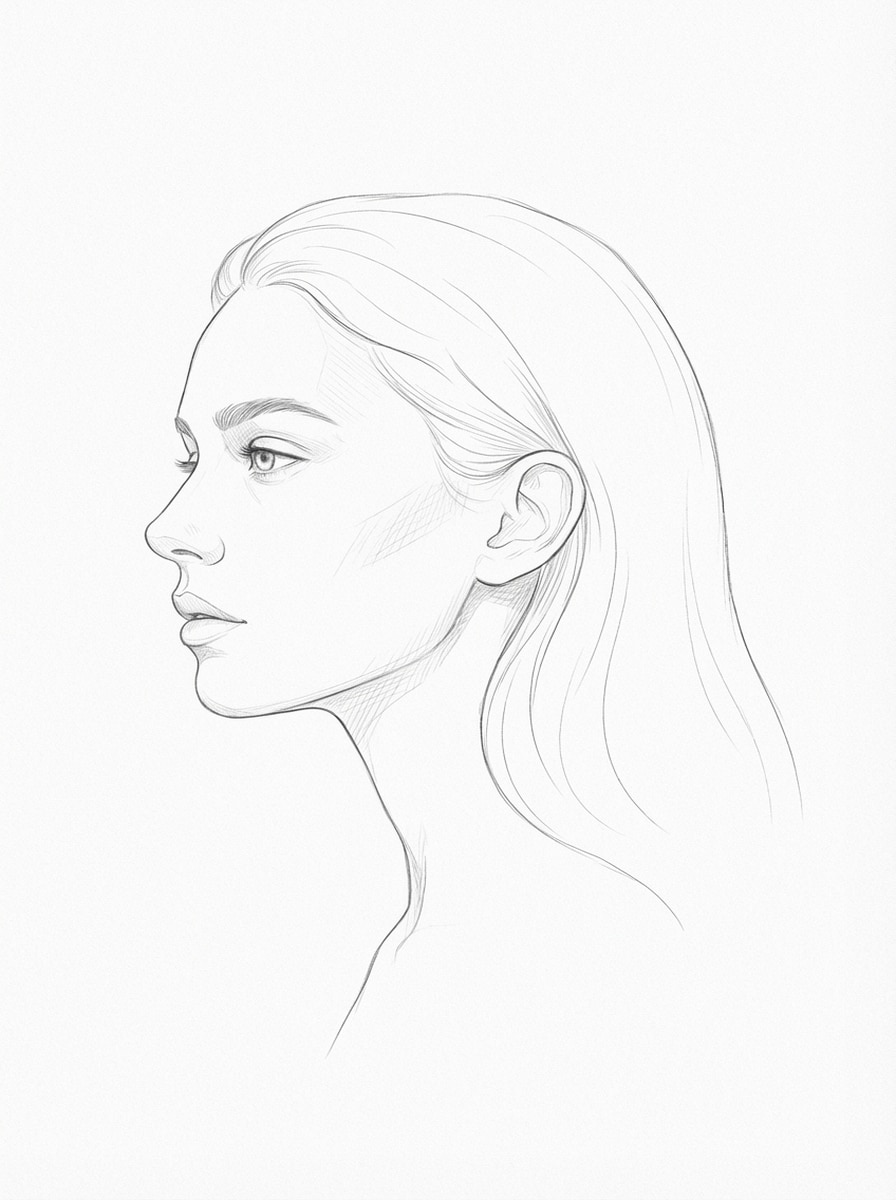 Minimal Face Line Drawing