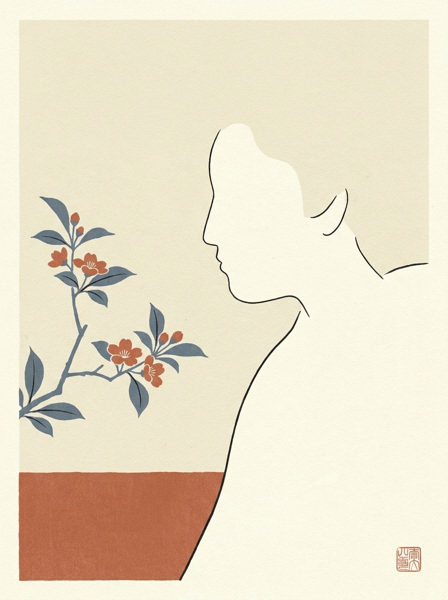 Minimal Flat-Color Ukiyo-e