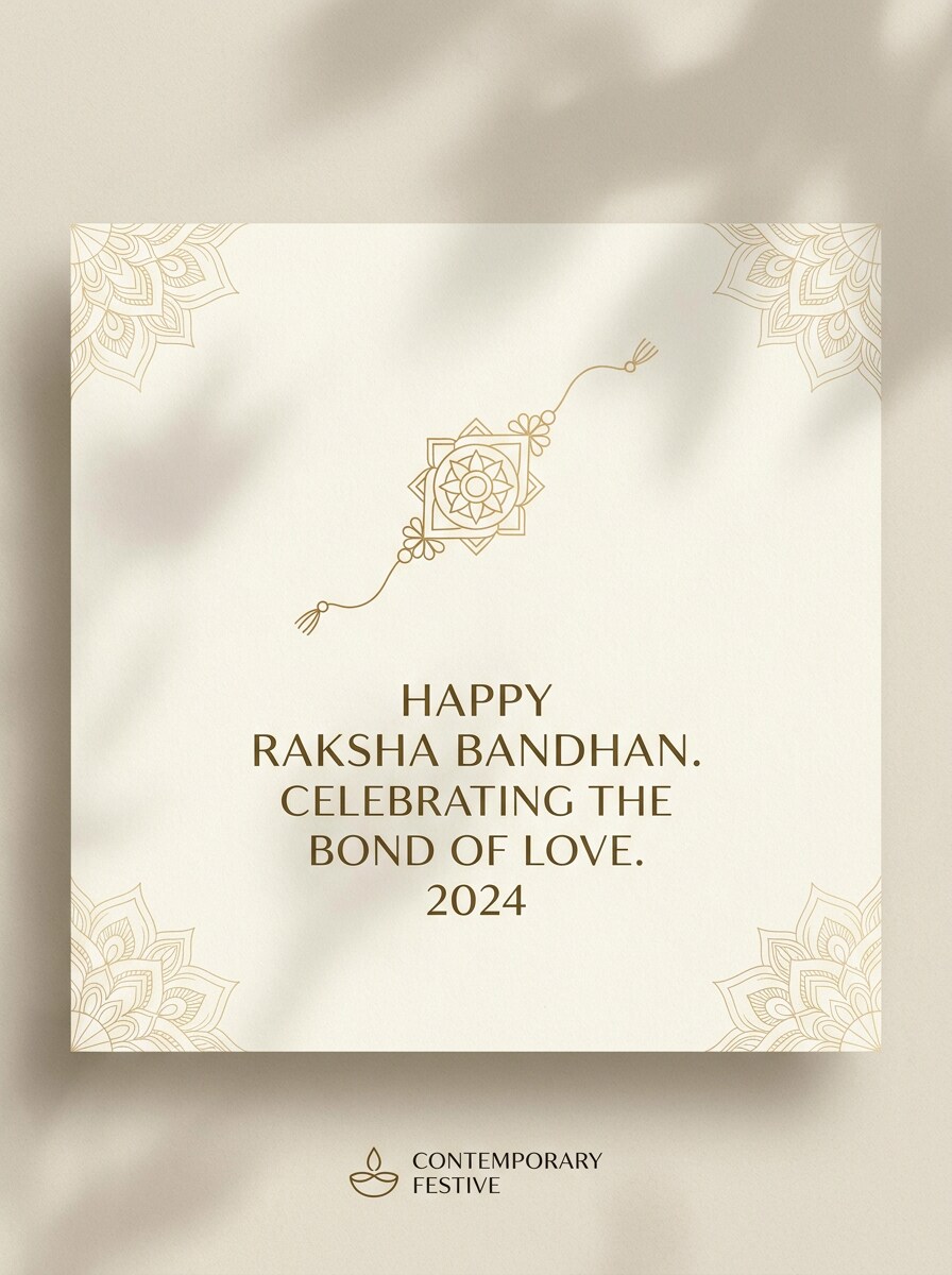 Minimal Modern Rakhi Post
