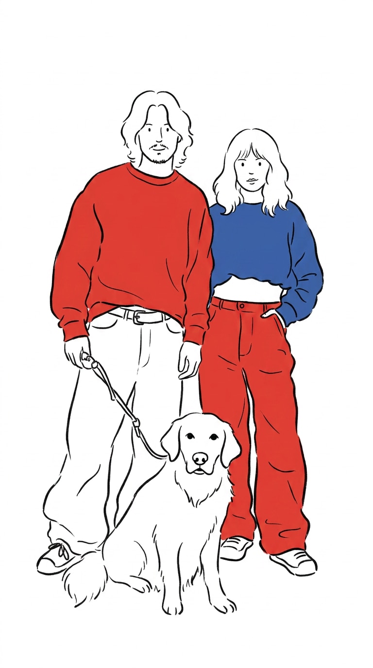 pet and owner doodle prompt
