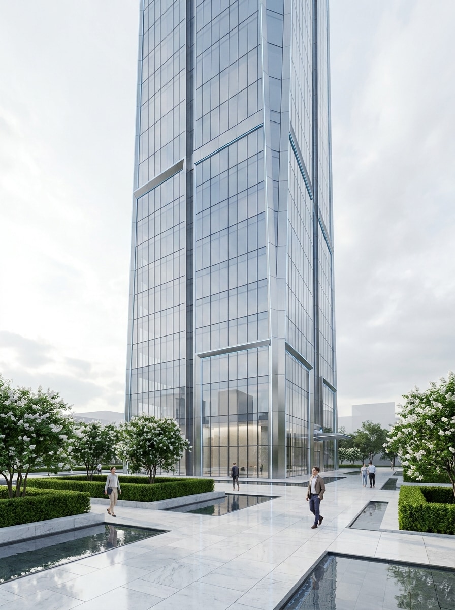 Minimalist Glass Tower