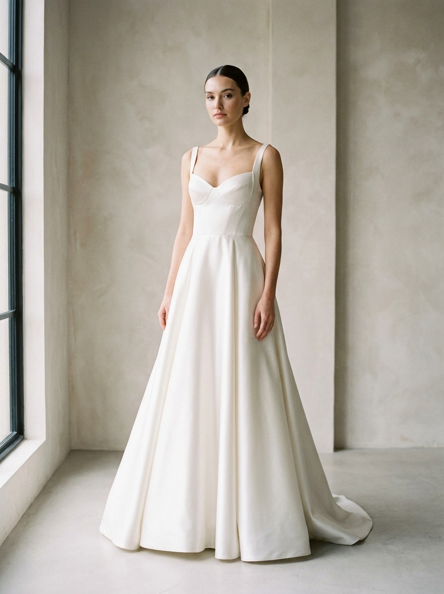 Minimalist Satin A-Line