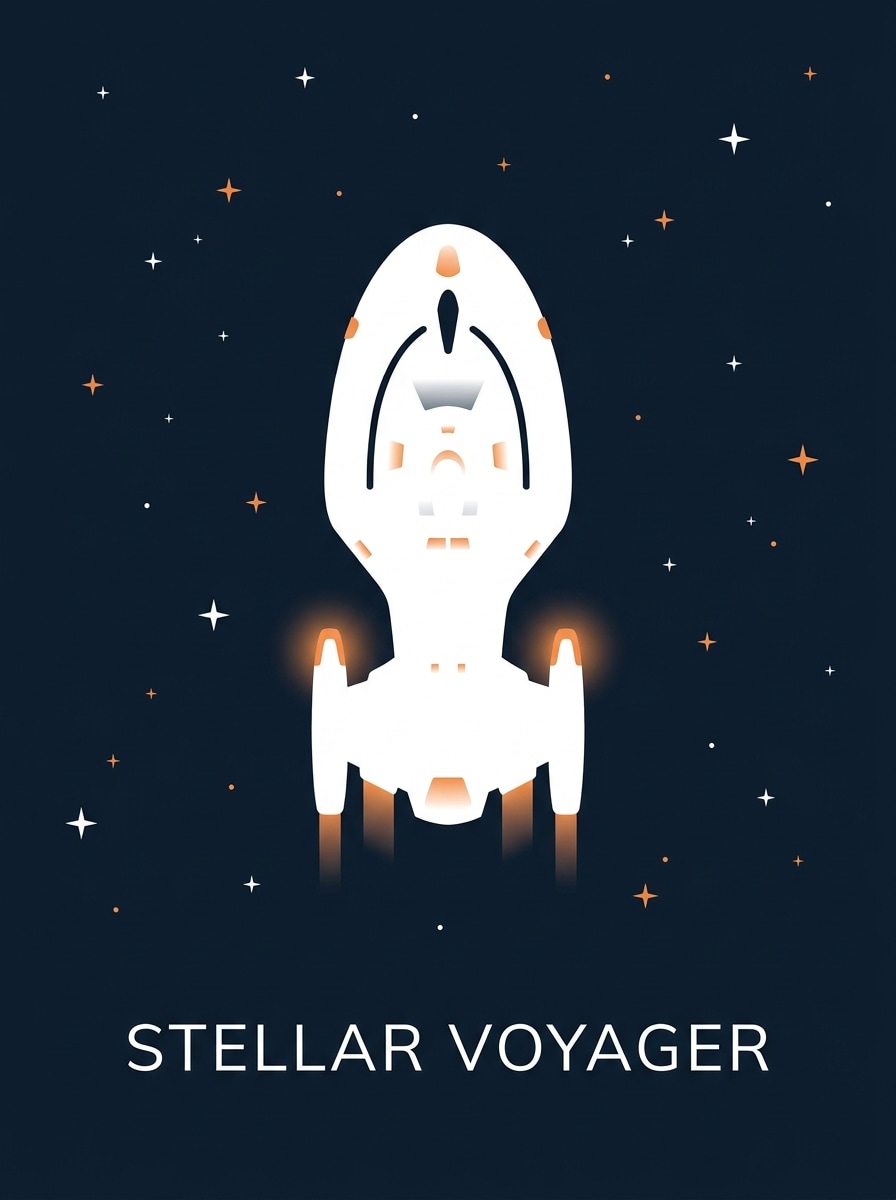 Minimalist Starship Poster