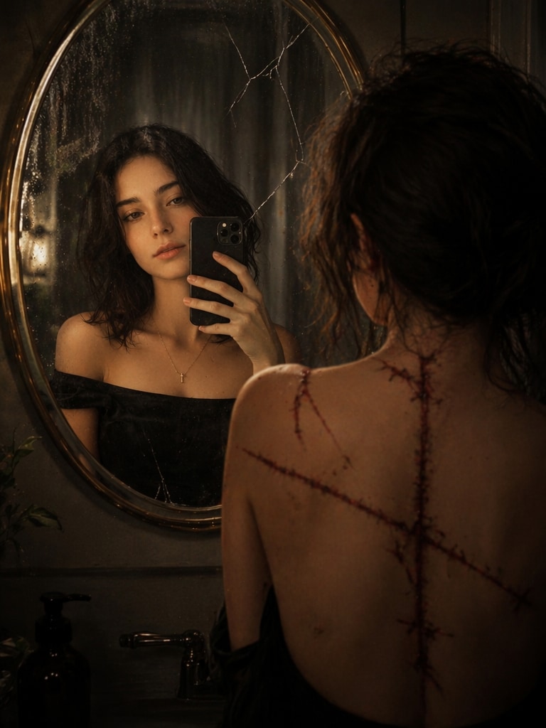TikTok Viral CapCut Mirror Contrast AI Photo prompt