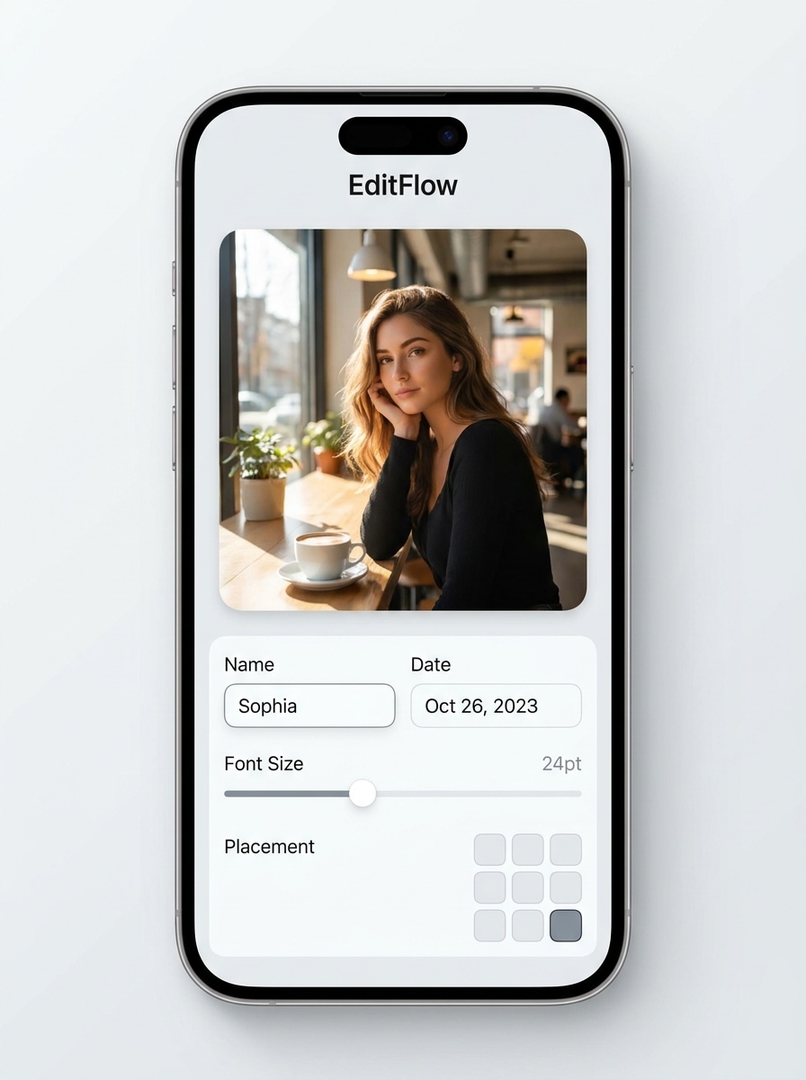 Tap-to-Edit Interface Mockup