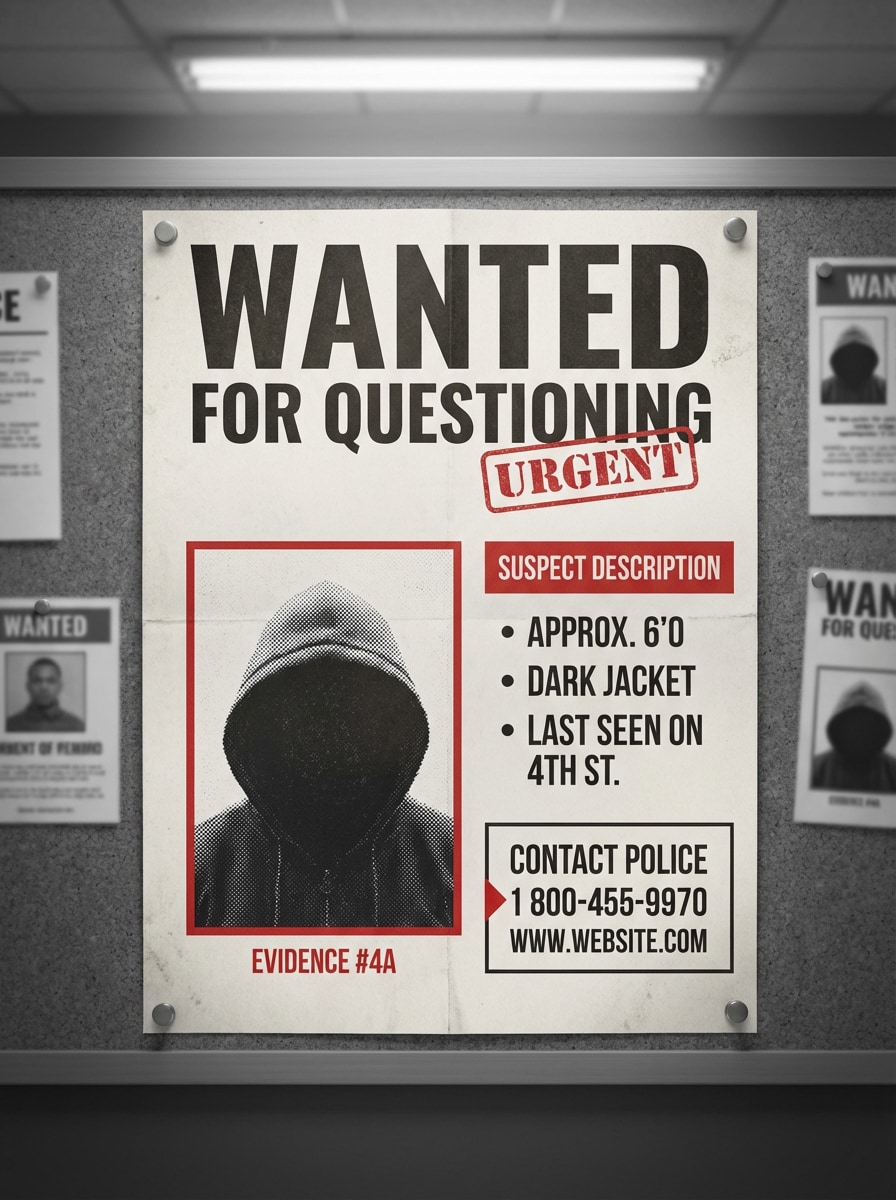 Modern Crime Board Poster