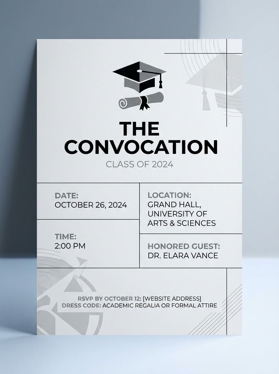 Modern Monochrome Invite