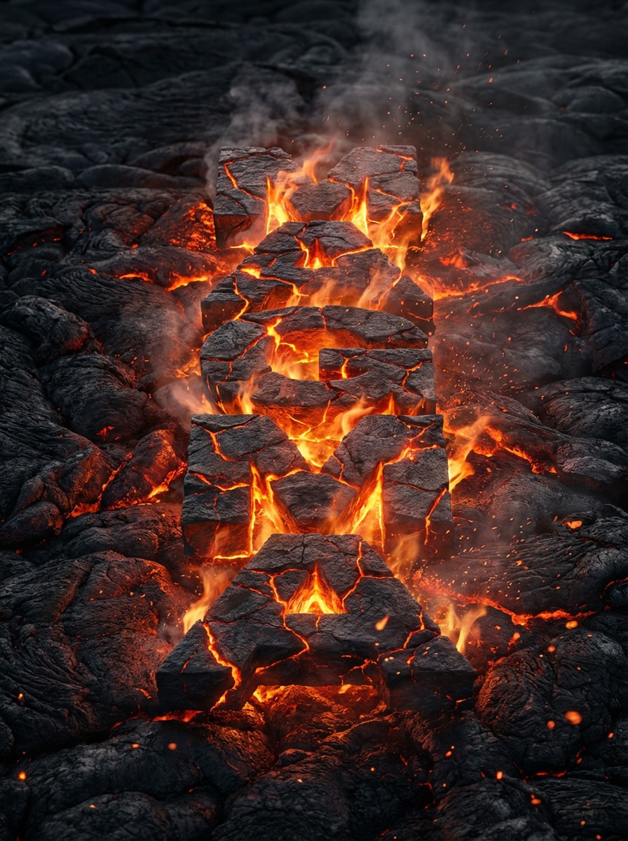 Molten Lava Letters