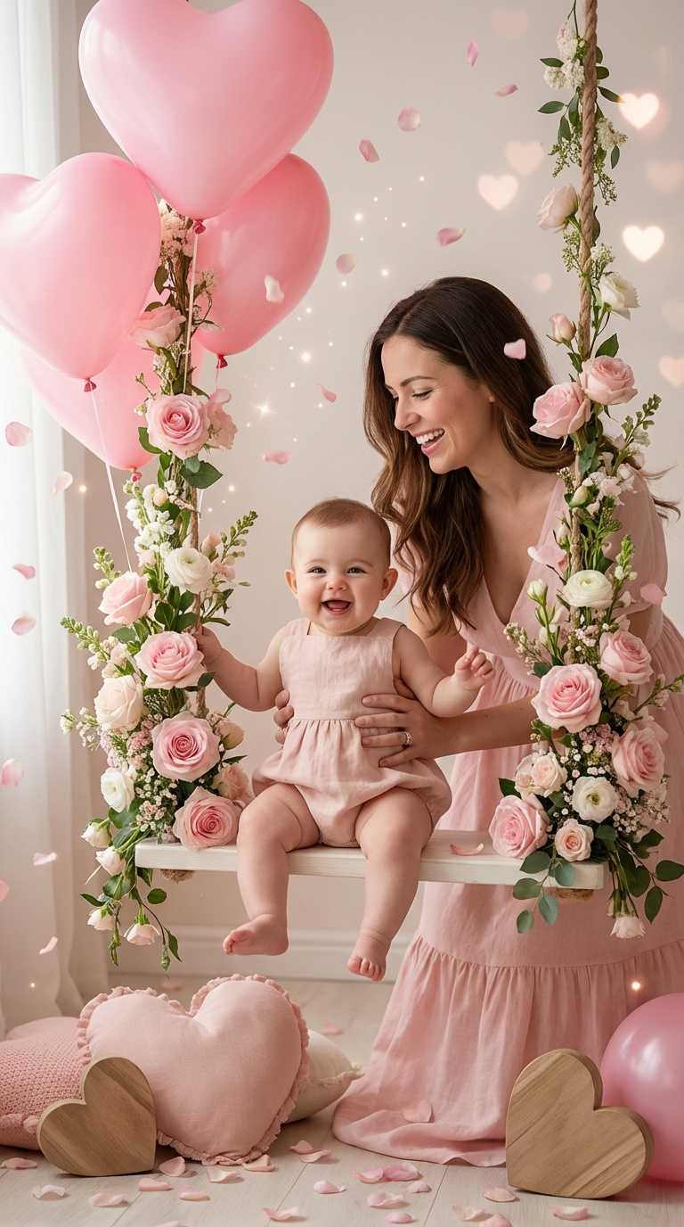 Mom with baby AI photo prompts preview