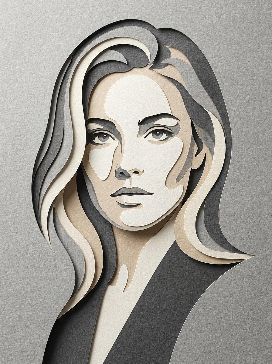 Monochrome Layered Cutout