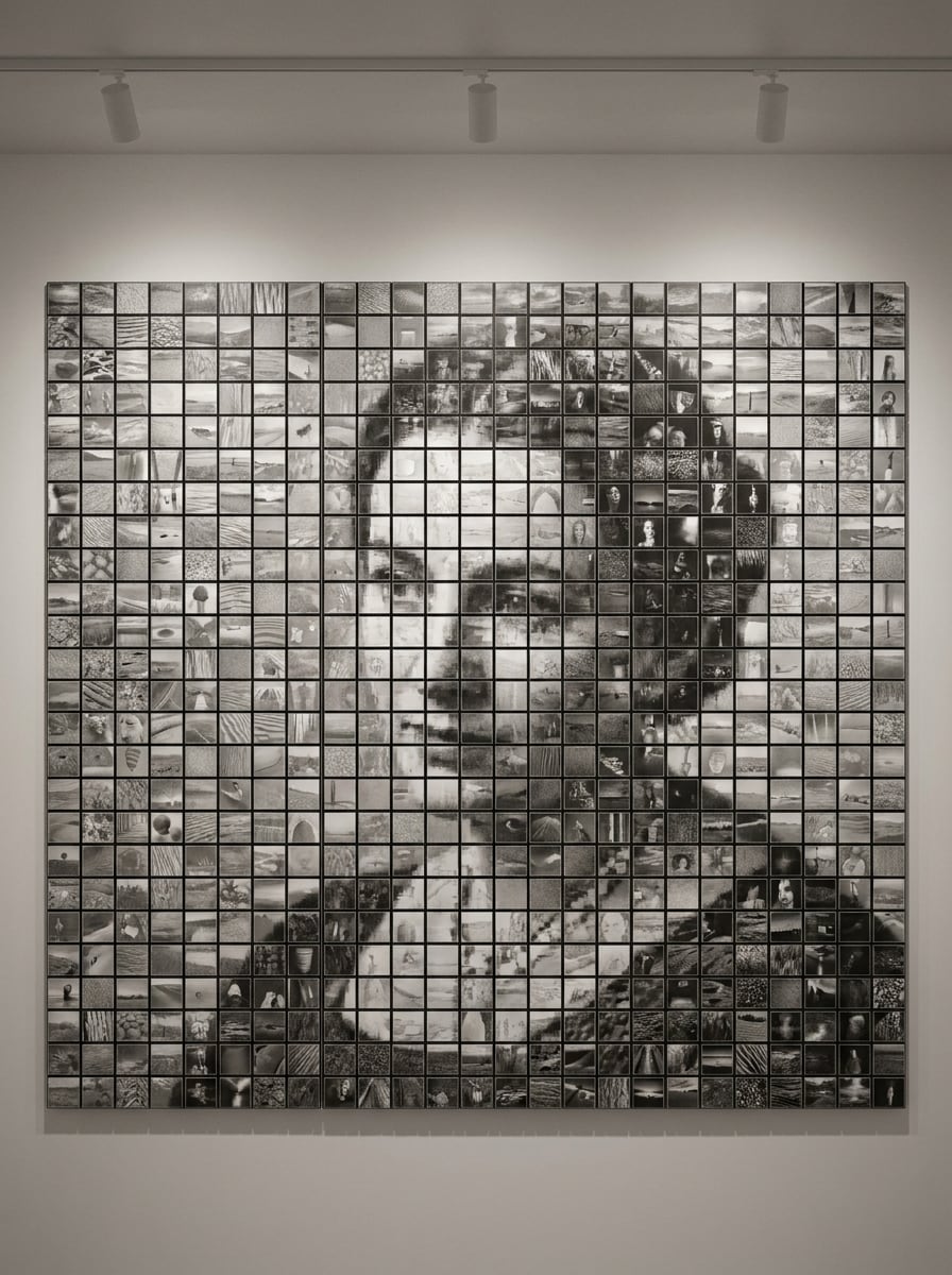 Monochrome Mosaic Effect