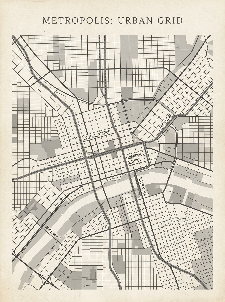 Monochrome Transit Map