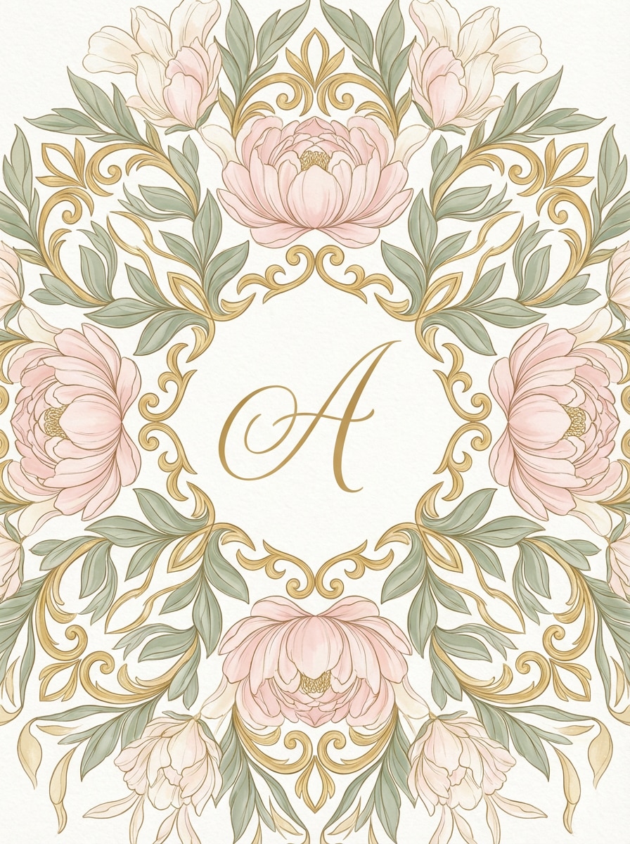 Monogram Floral Mandala