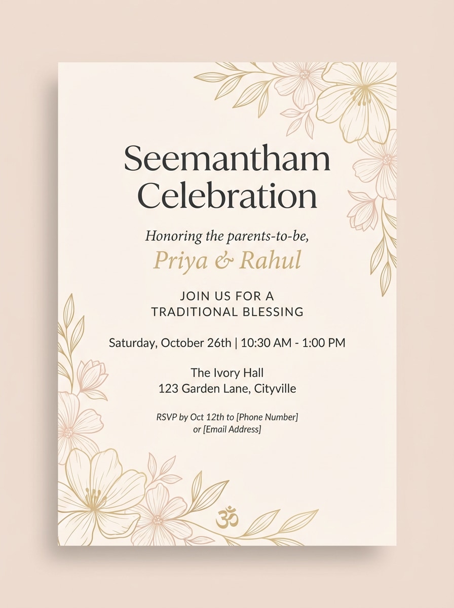 Contemporary Monoline Floral