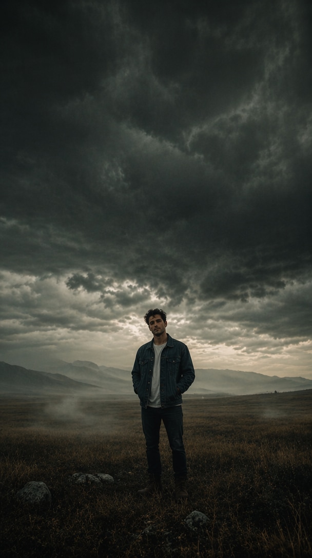 End of the World Vibes moody aesthetic AI photo editing prompt download