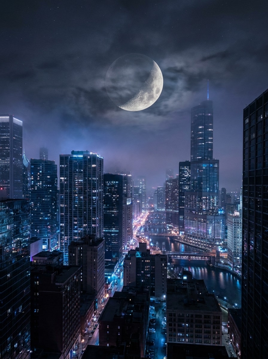 Moody Urban Night Scene