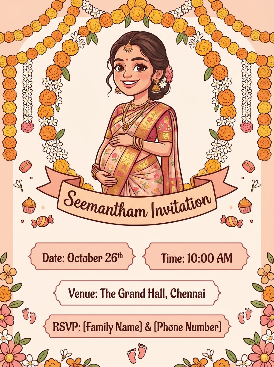 Mother-to-Be Caricature